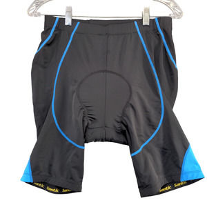 Santic Men's Padded Cycling Shorts Black Size XL Polyamide Elasthane Blend